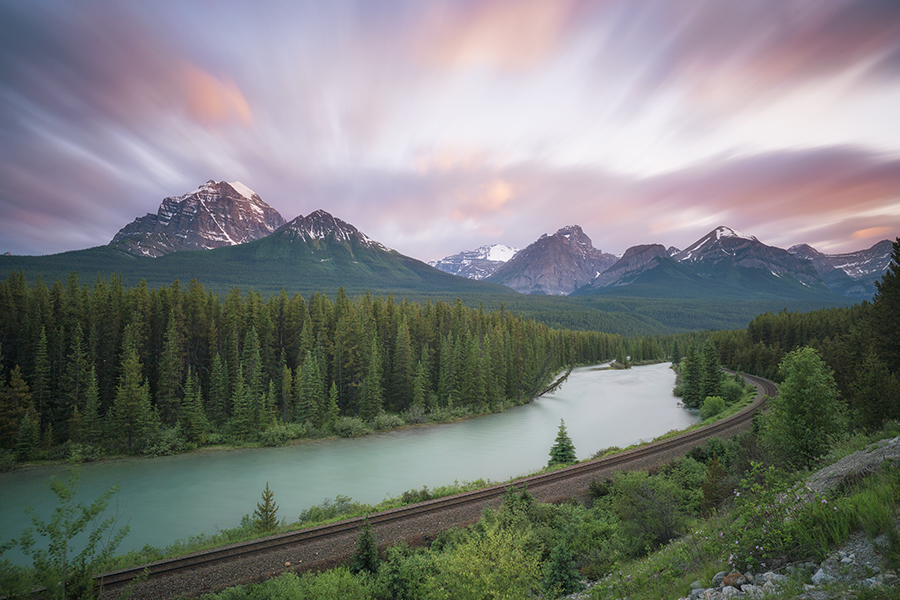 Sunset over the Canadian Rockies 