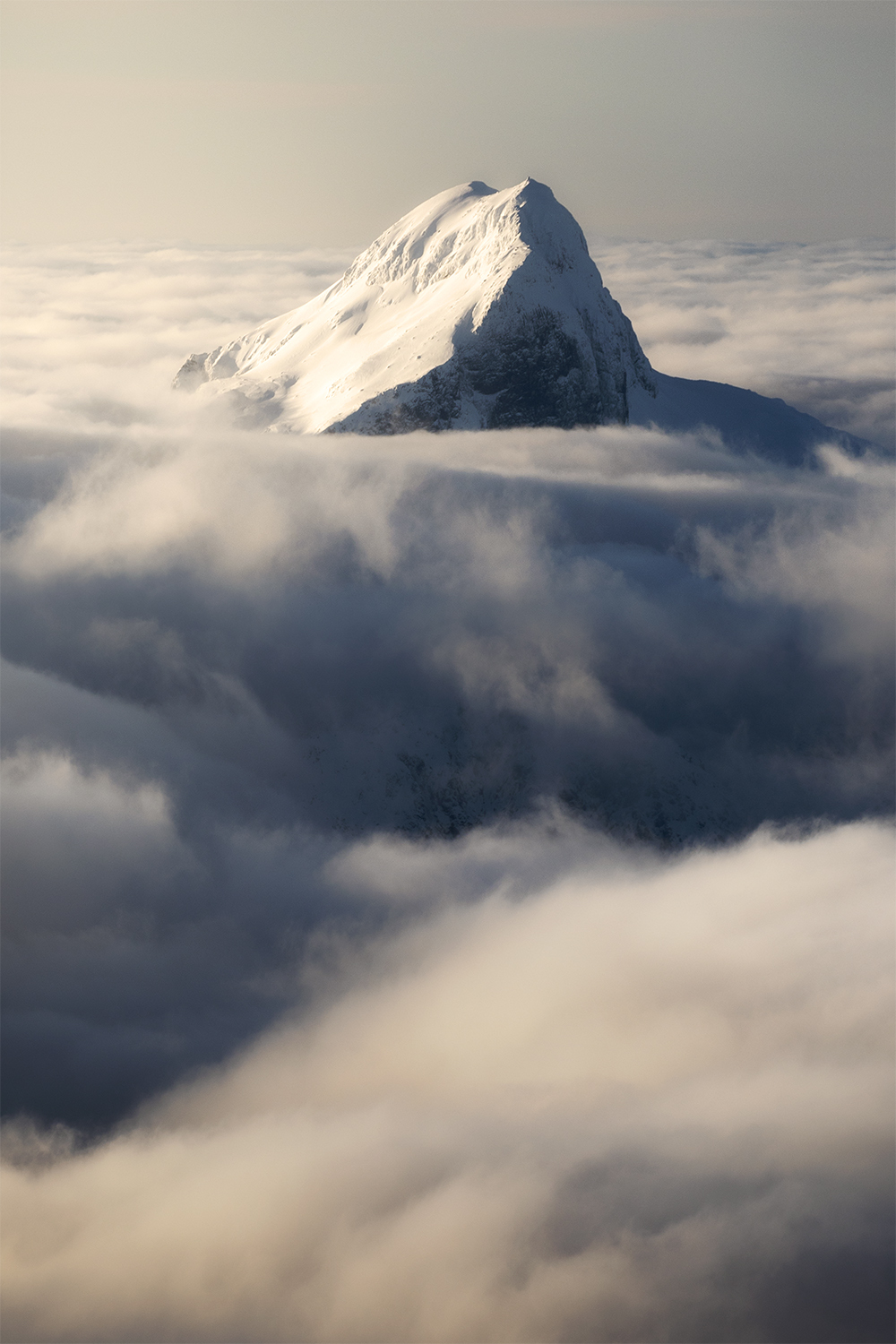 Mountain Peak above the clouds