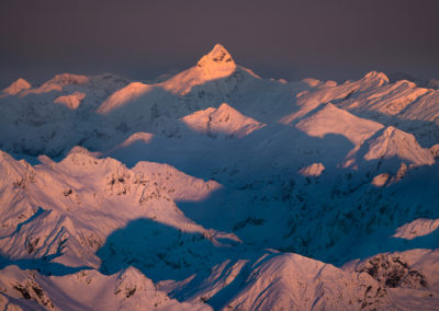 Mountains of Fiordland at dawn