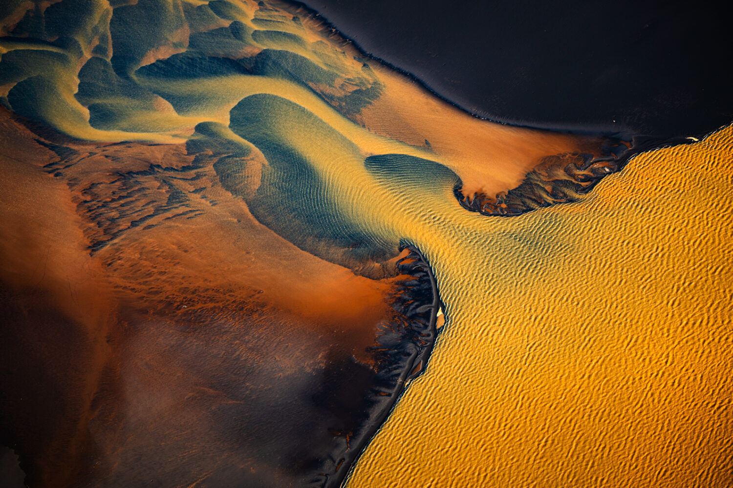 Iceland river aerial