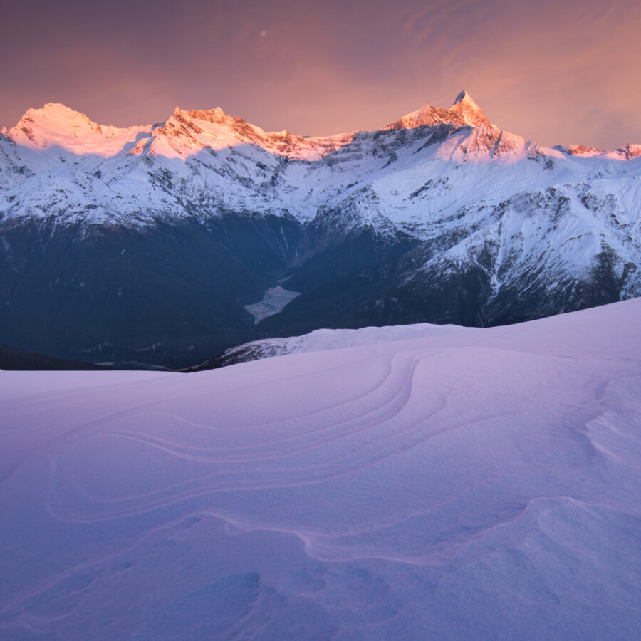 Mount Aspiring sunrise, Matukietukie valley Copyright William Patino