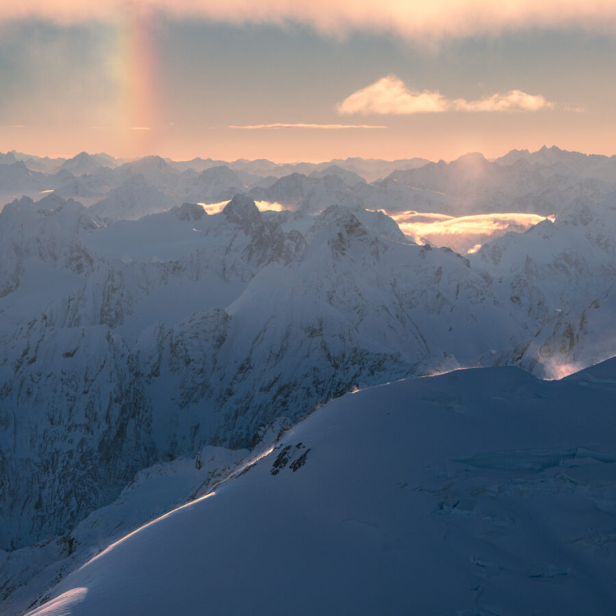 Parhelion, Rainbow, Ice, Copyright William Patino, New Zealand Landscape Photographer
