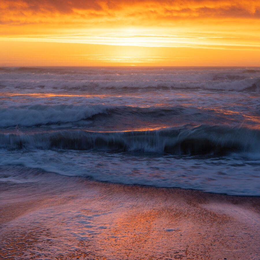Colourful Sunset Gemstone Beach Southland