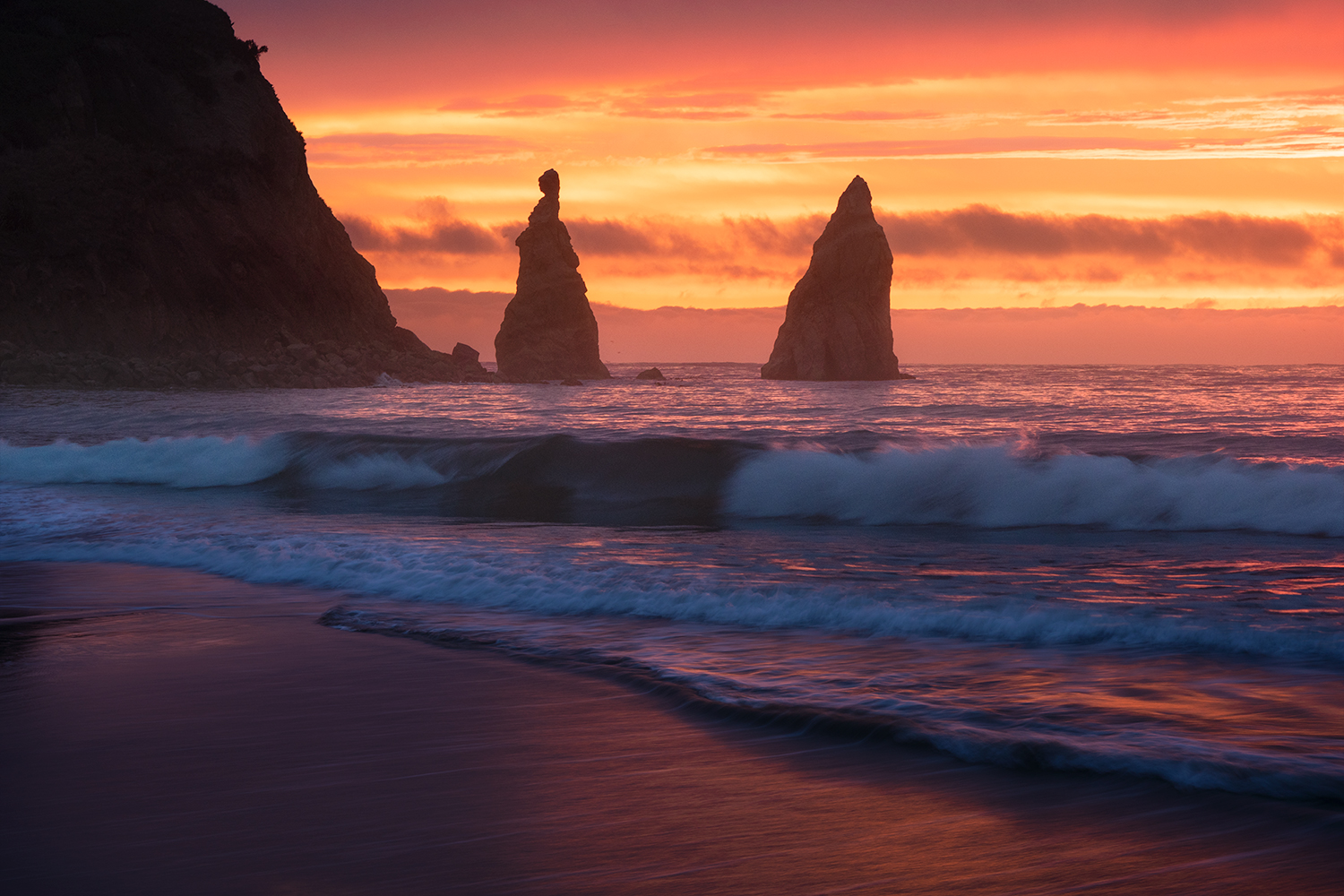 Vibrant Sunrise Karitane Beach New Zealand