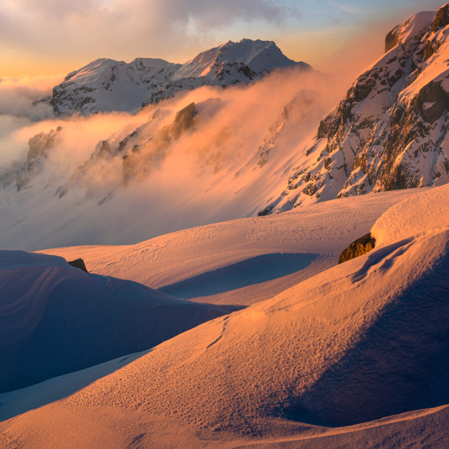 Alpine Snow scene New Zealand
